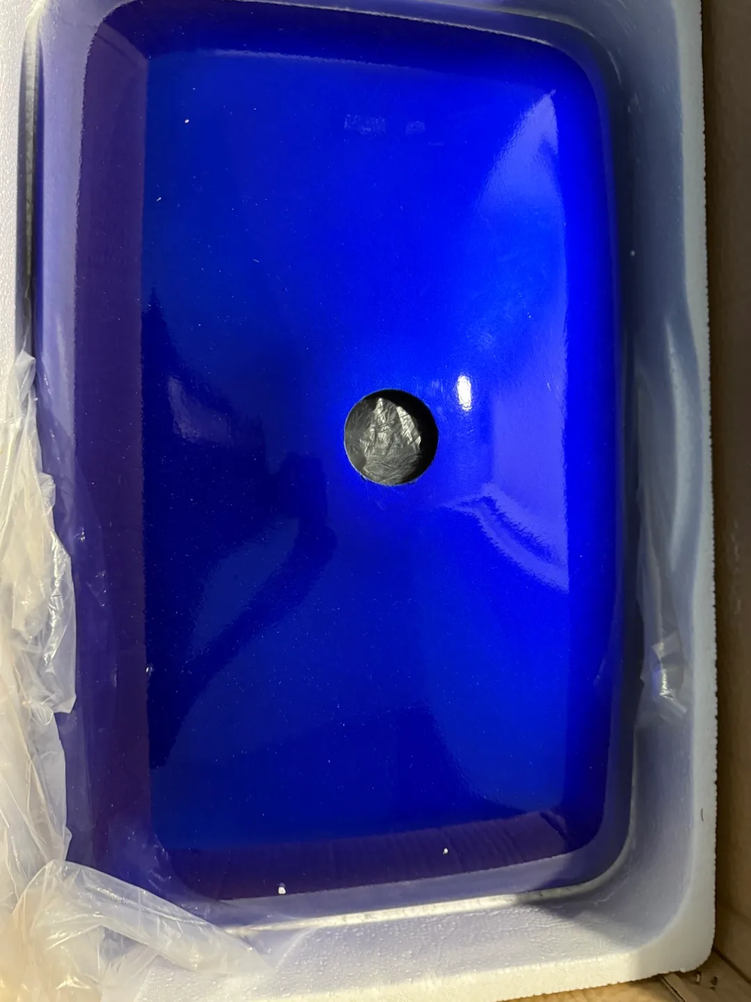 Kraus GVR-204-RE Iruption Blue Glass Vessel Sink thumbnail