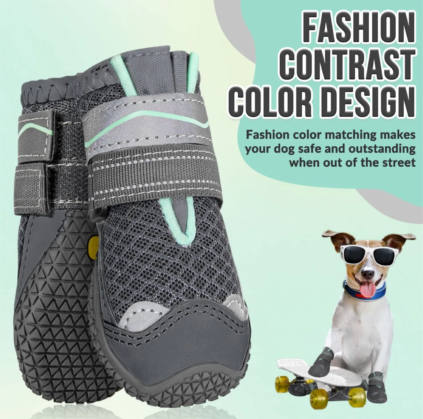 Dog Boots Waterproof Walking Hiking Shoes image indicator(3)