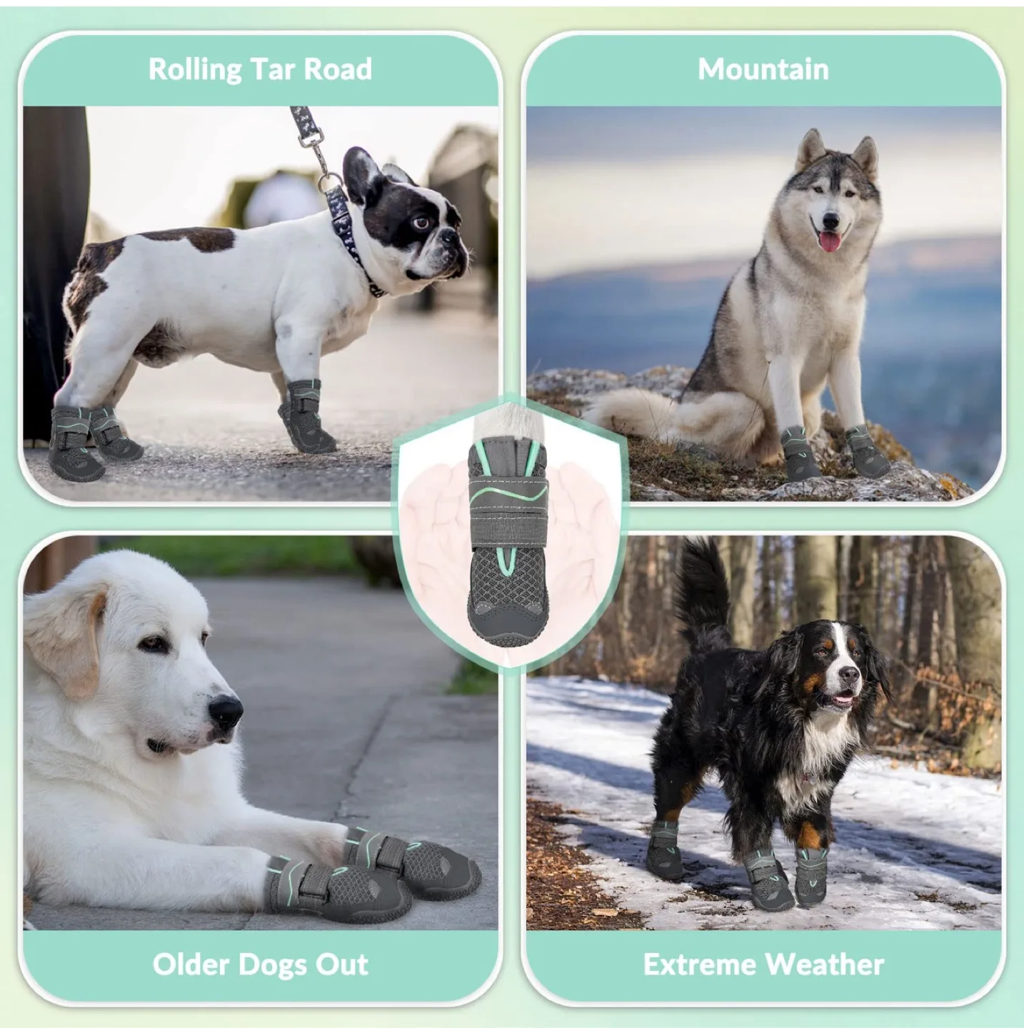 Dog Boots Waterproof Walking Hiking Shoes image indicator(8)