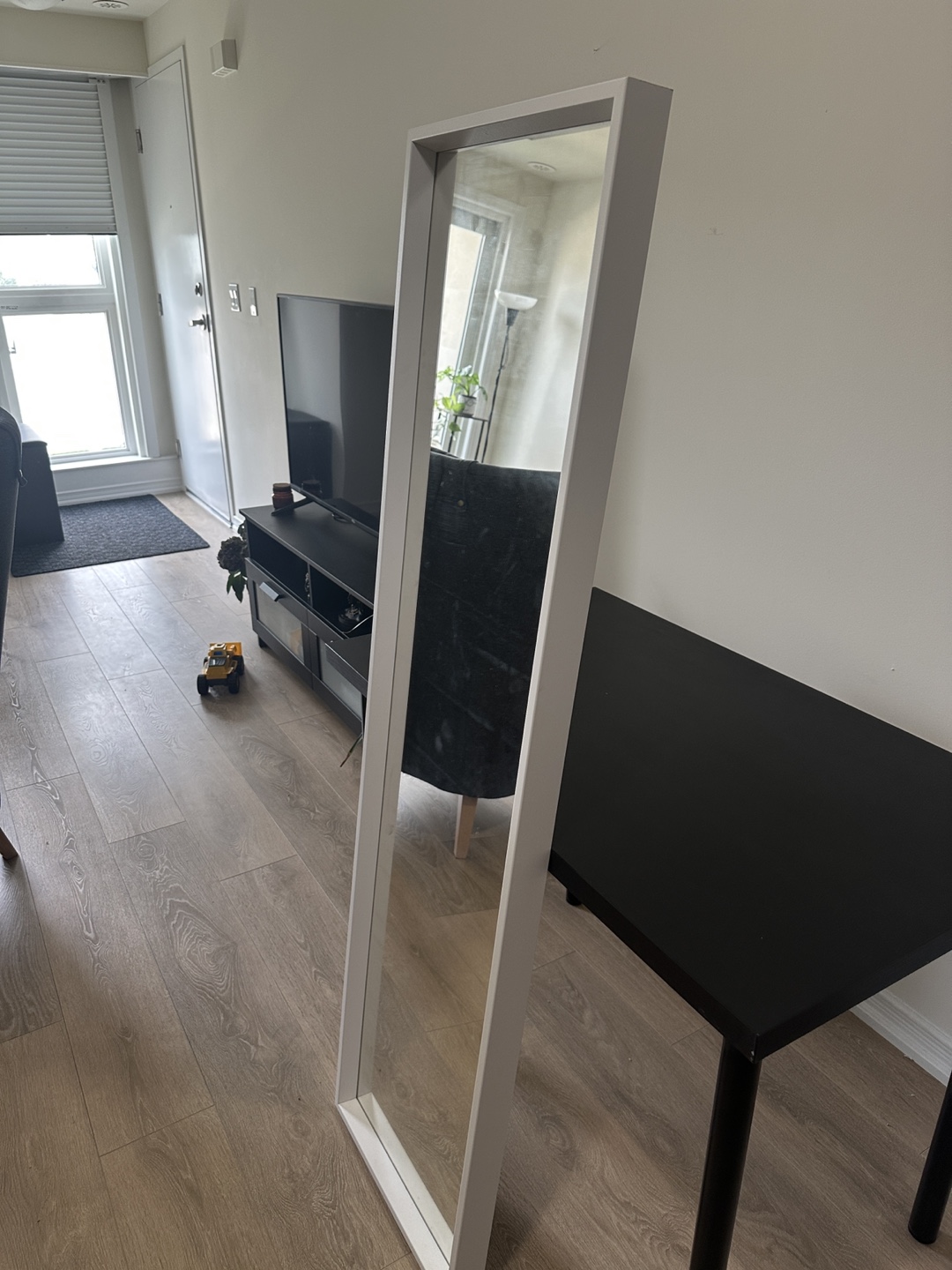 Full Length White Framed Mirror