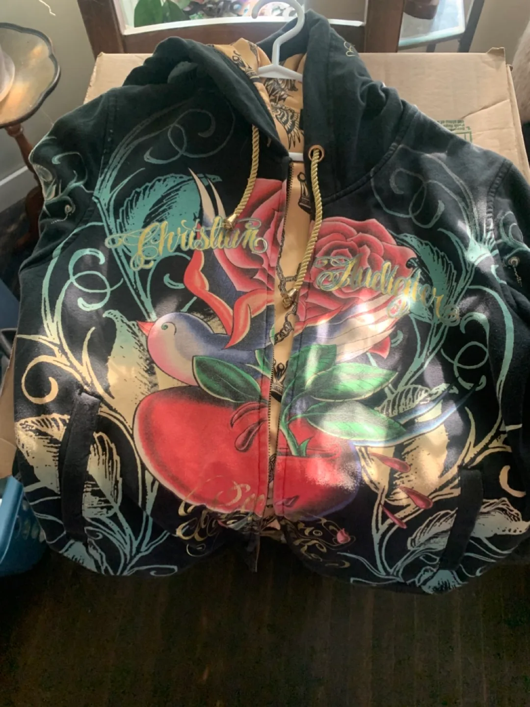 Rare Christian Audigier woman’s Hoodie thumbnail