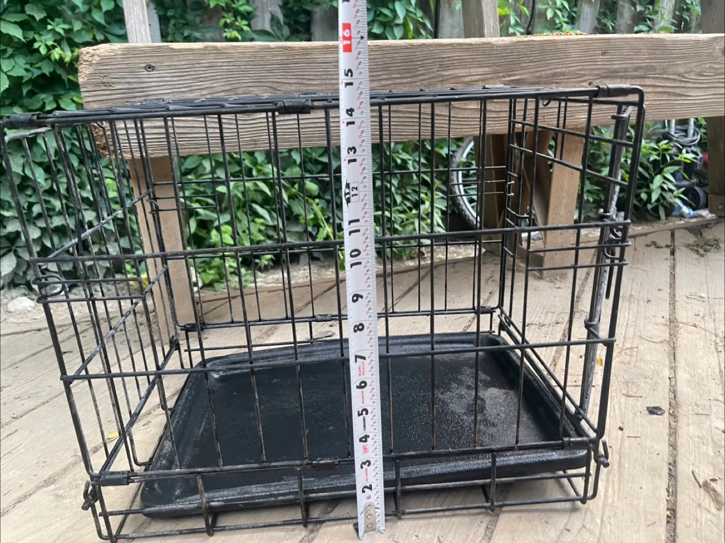 Black Collapsible Wire Pet Carrier Crate - Small image indicator(4)