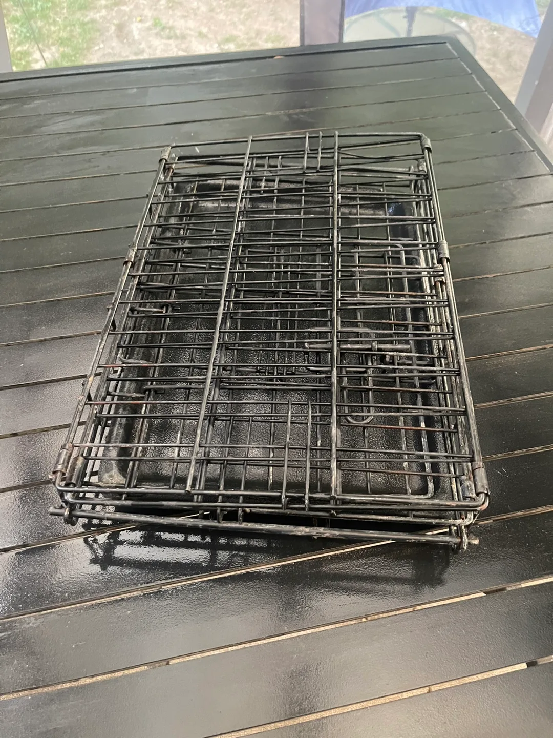 Black Collapsible Wire Pet Carrier Crate - Small image indicator(5)