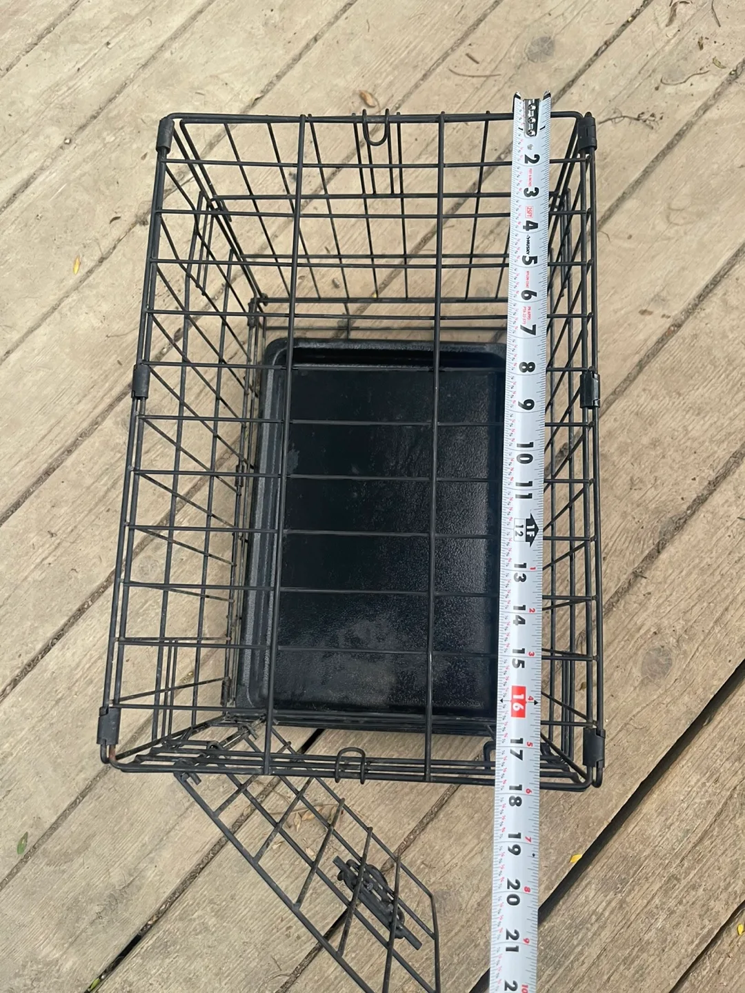 Black Collapsible Wire Pet Carrier Crate - Small image indicator(3)