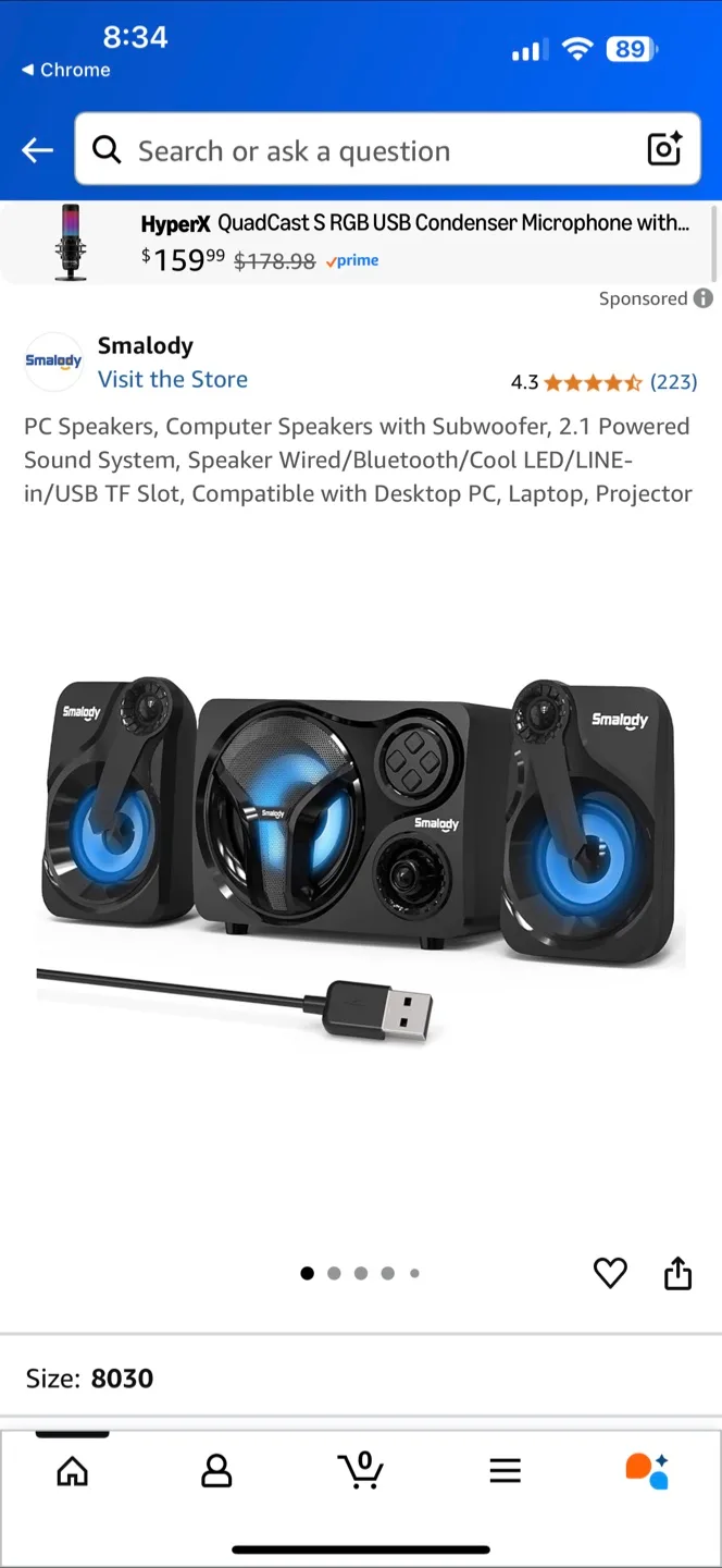 Smalody 2.1 Computer Speakers with Subwoofer thumbnail
