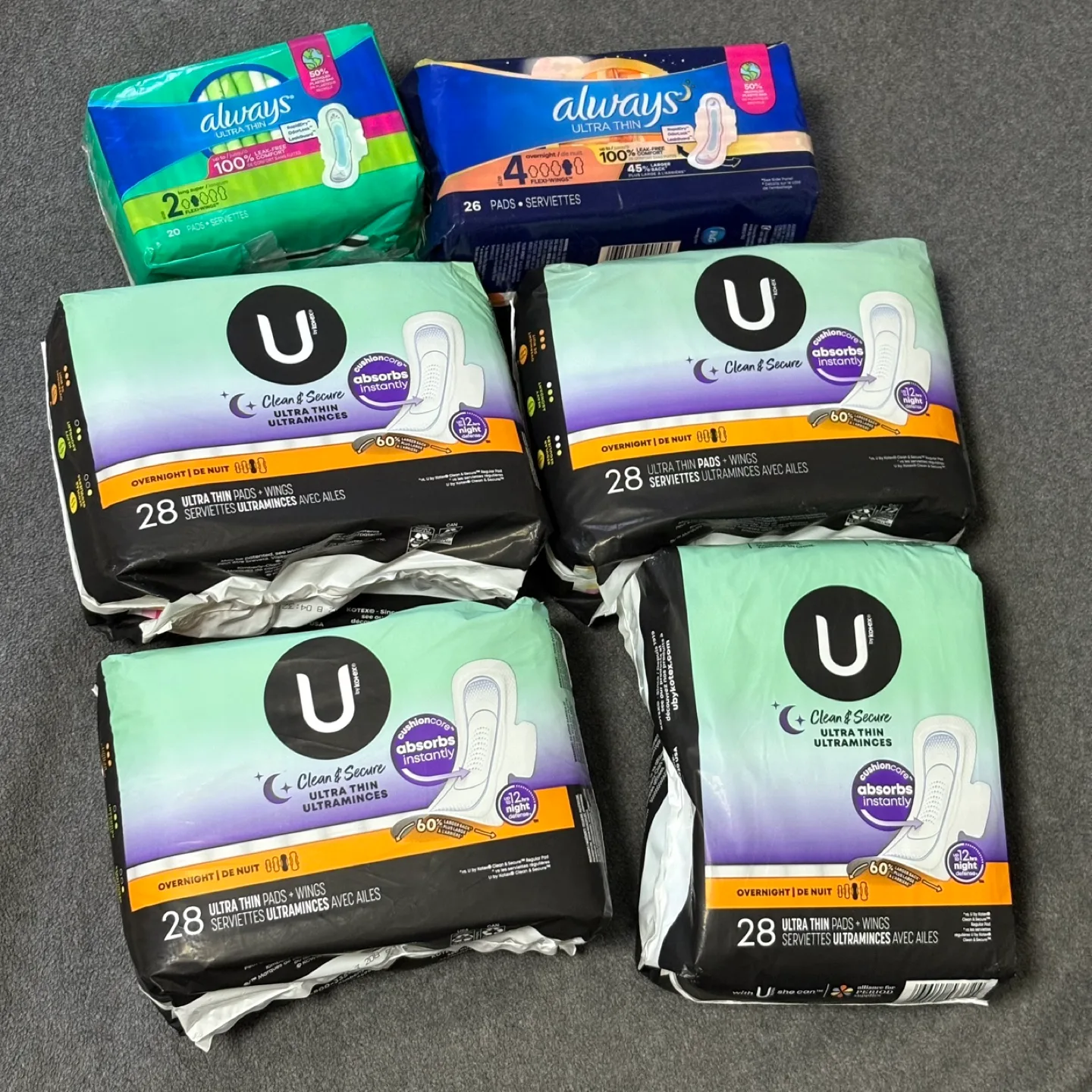 Always & U by Kotex Pads Bundle(6 Packs) thumbnail