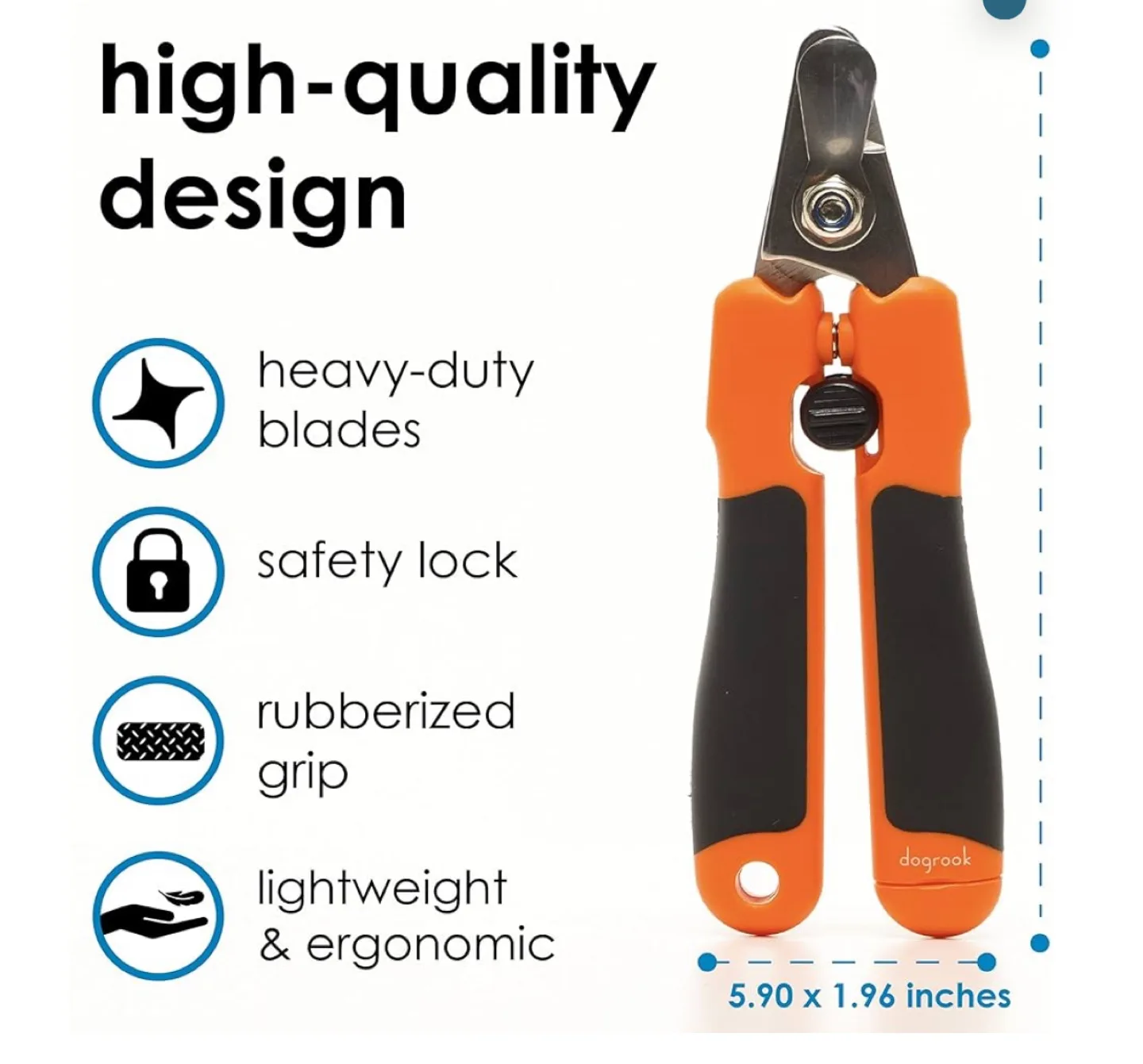 Dogrook Pet Nail Clipper with Hidden Nail File image indicator(2)