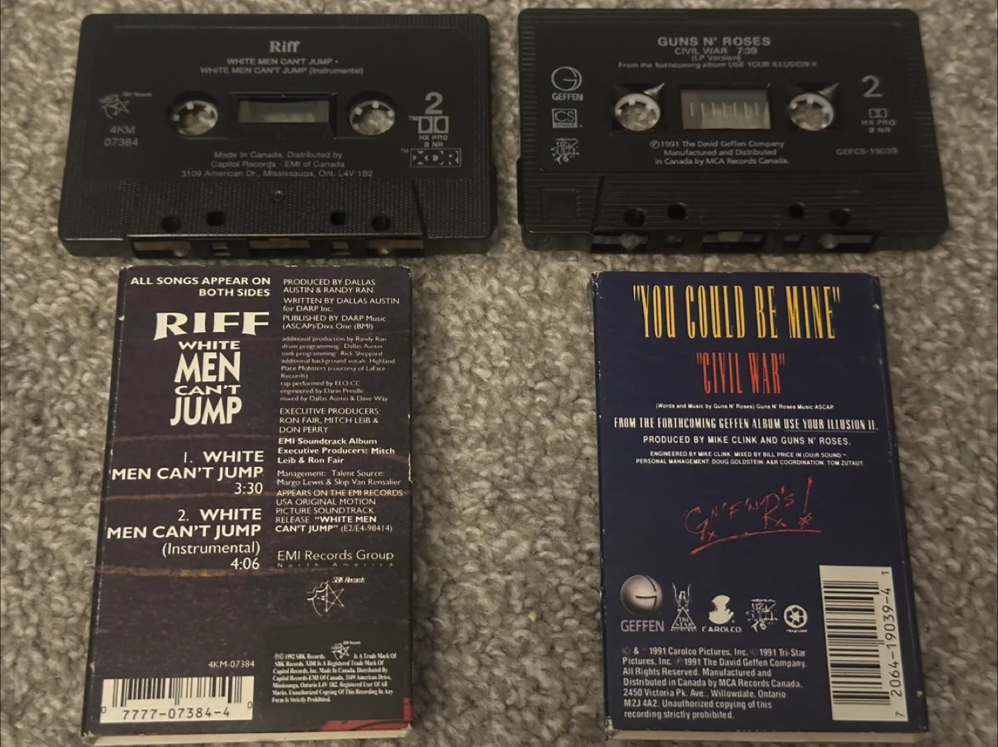 Guns N’ Roses and White Men Can’t Jump cassette tapes. $5 total image indicator(2)