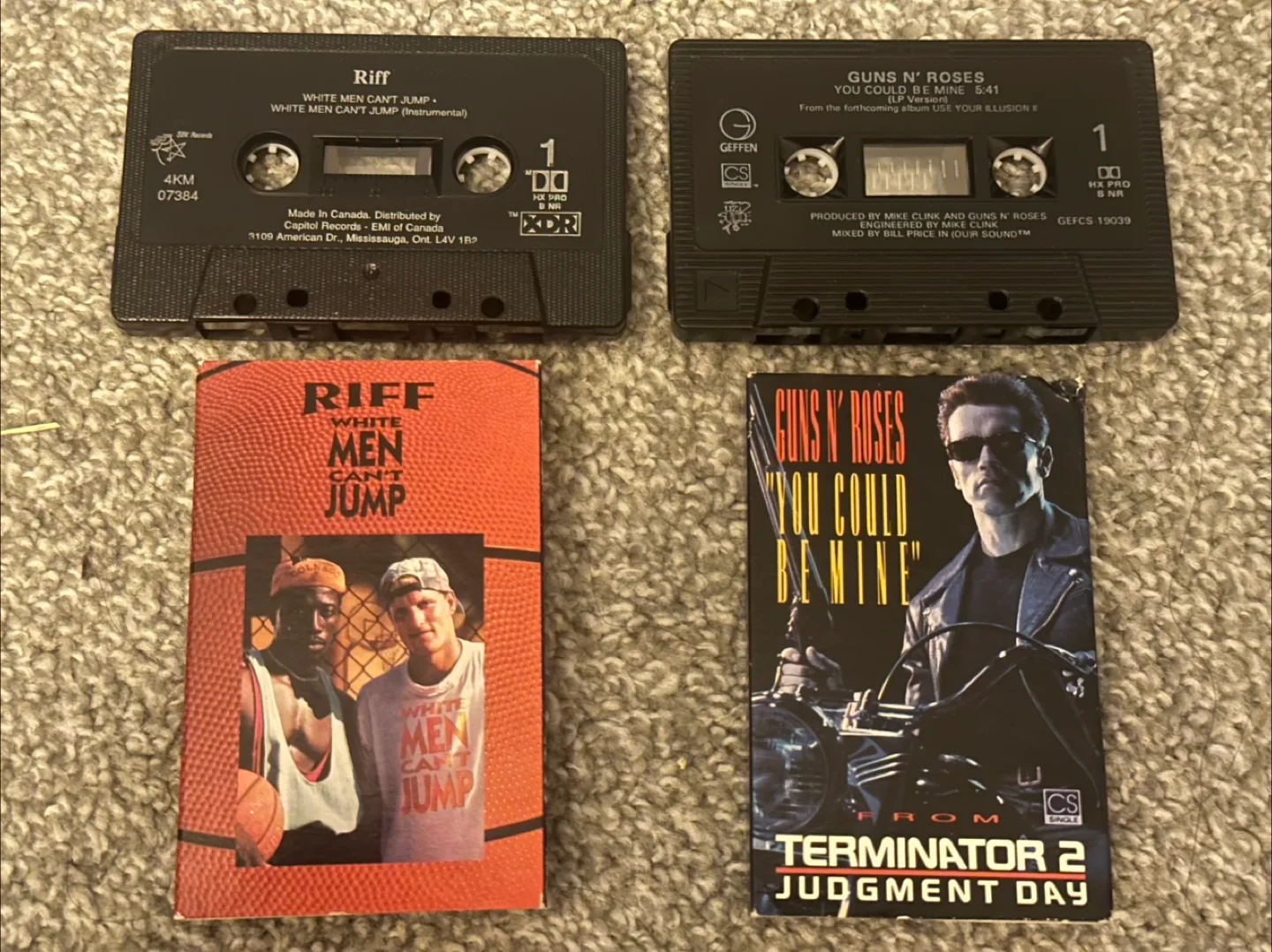 Guns N’ Roses and White Men Can’t Jump cassette tapes. $5 total thumbnail