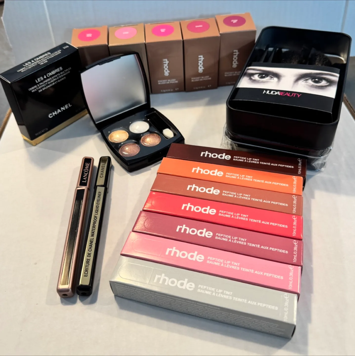 Makeup Bundle: Chanel, Lancome, Huda Beauty, Rhode thumbnail