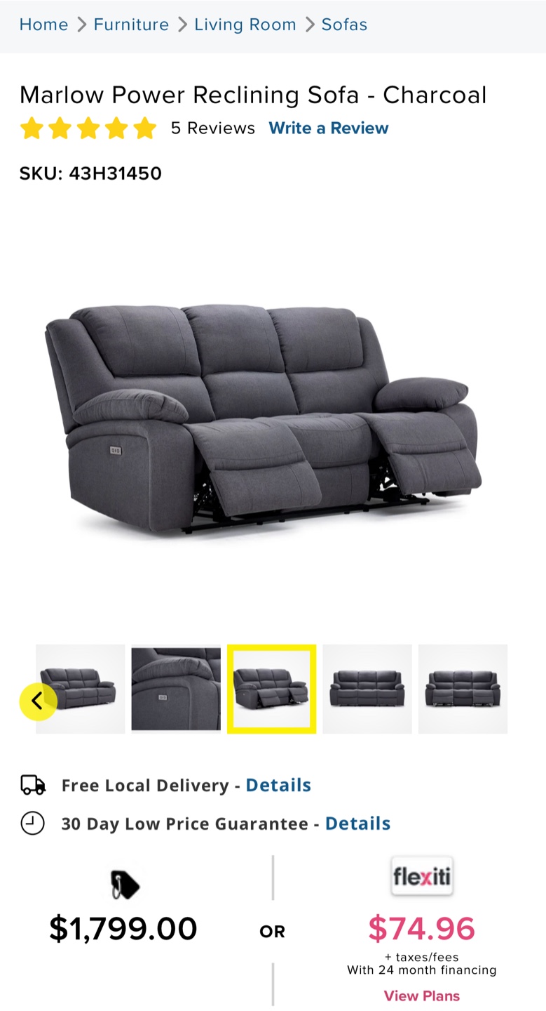 Marlow Power Reclining Sofa