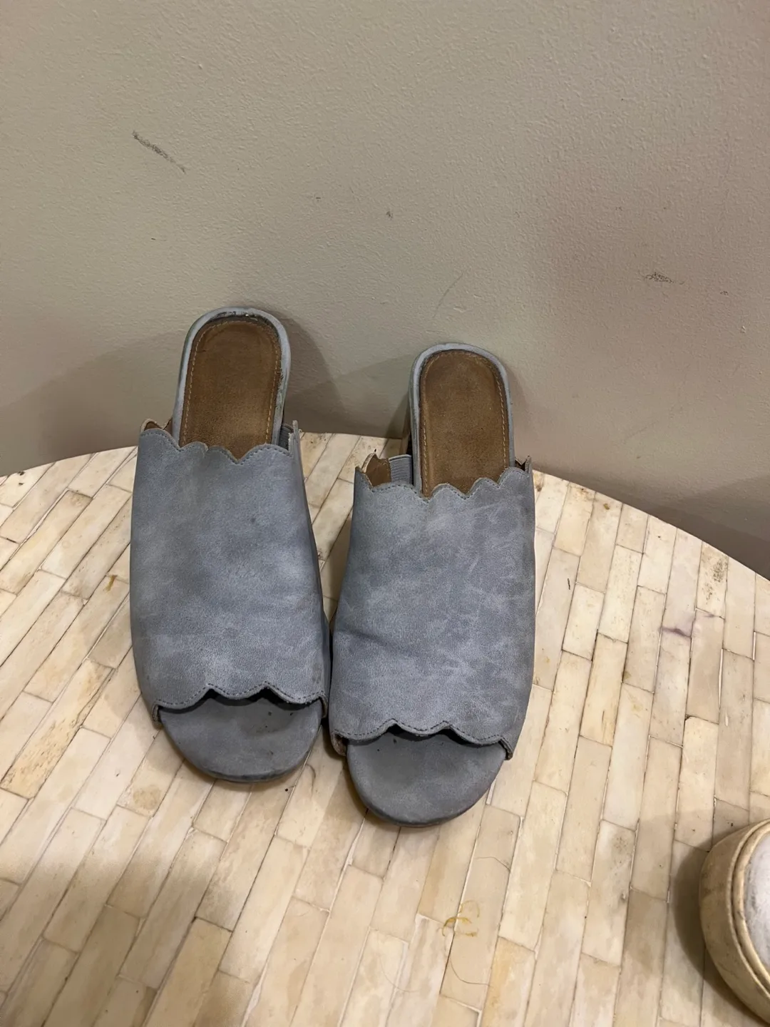 Banana Republic Denim Heeled Mules thumbnail