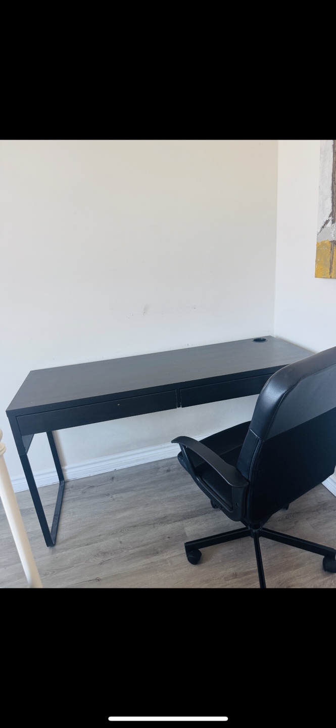 Black IKEA Desk - photo 2