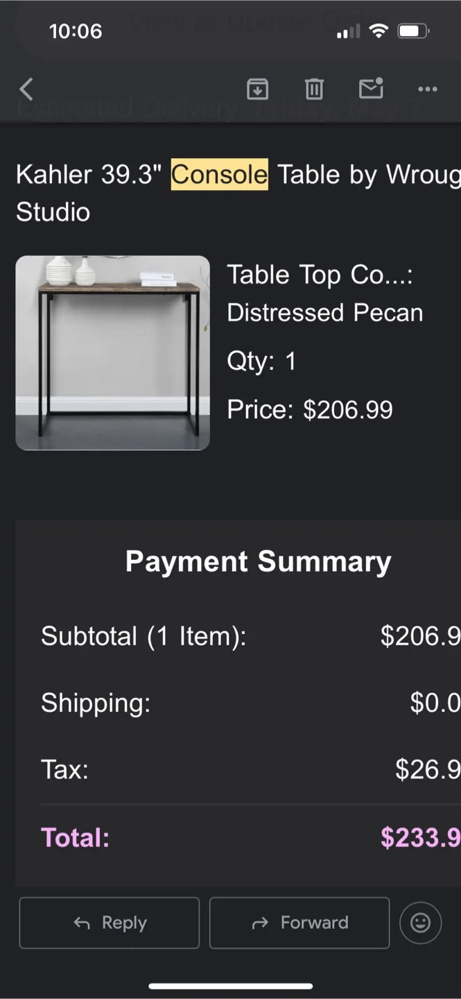 Kahler 39.3" Console Table by Wrought Studio image indicator(5)