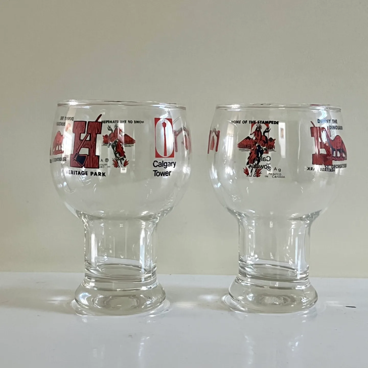 Pair of 1960’s- 1970’s Calgary Souvenir Glasses thumbnail