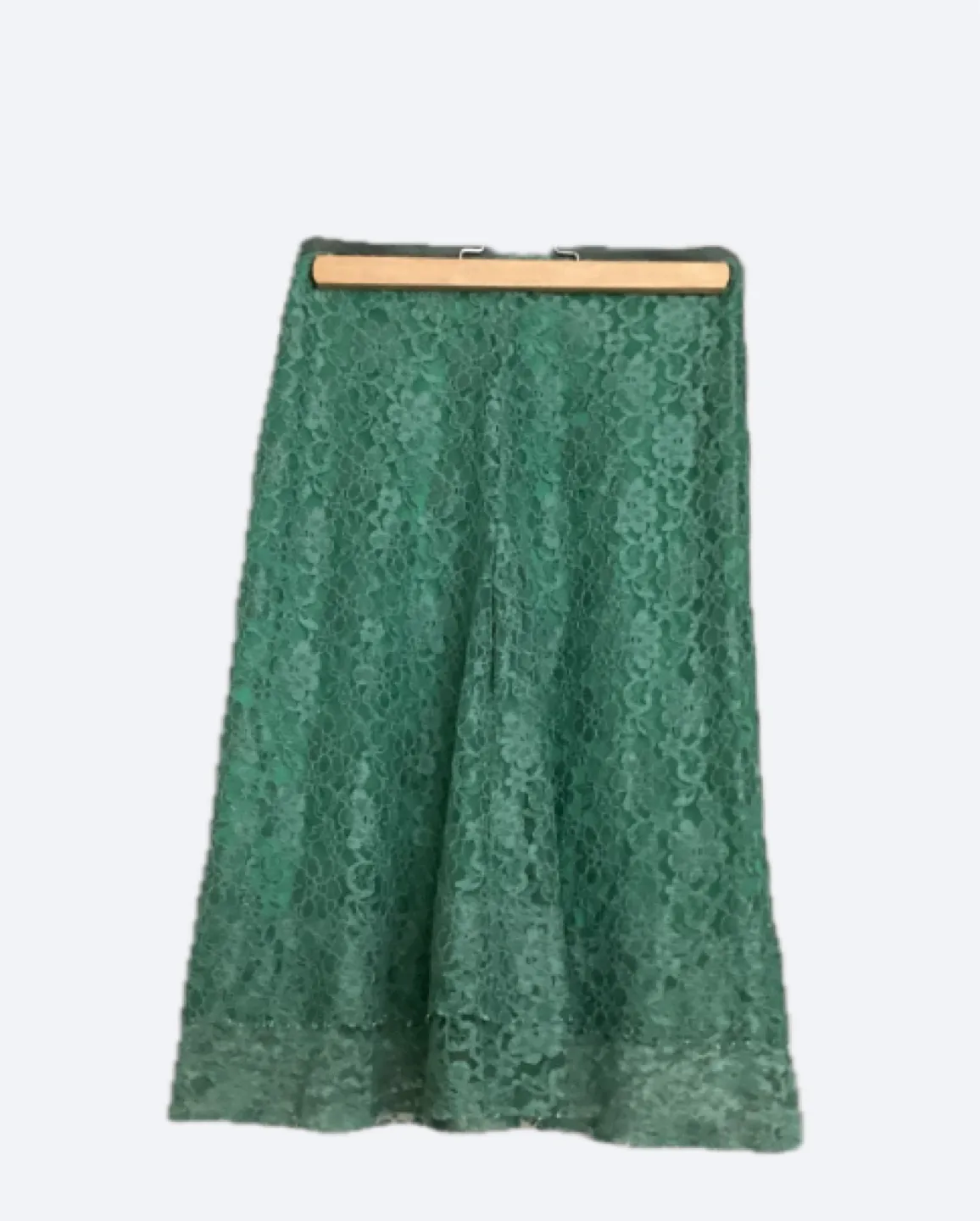 Japanese The Ginza Green Lace Skirt - Size 38 thumbnail