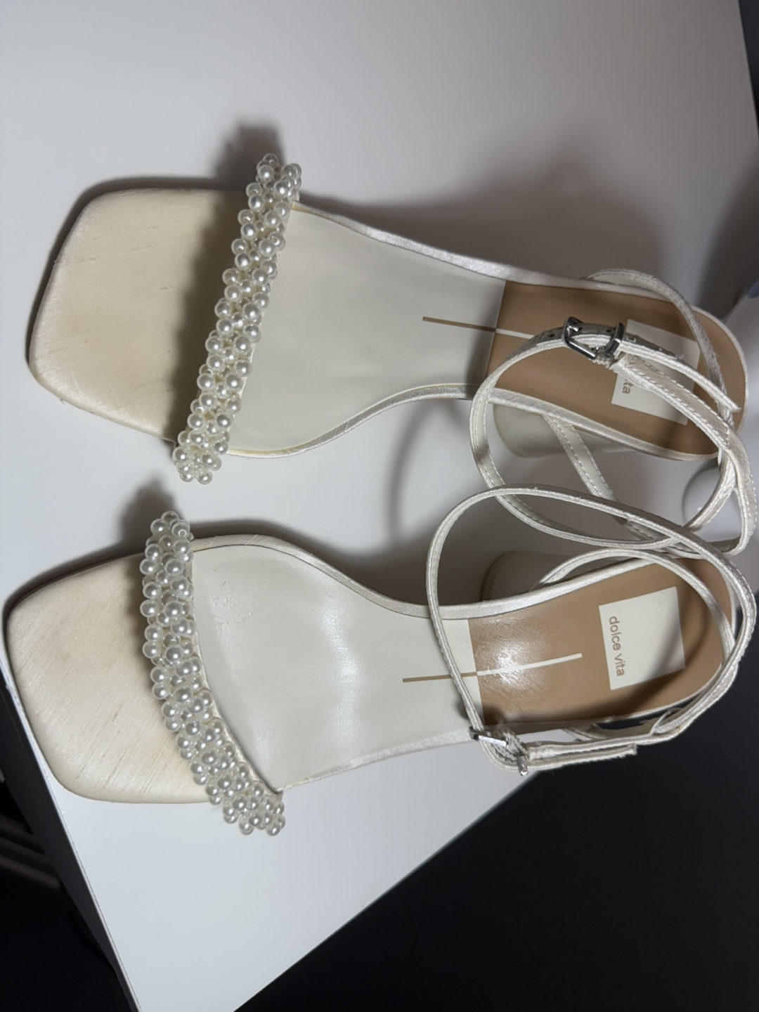 Dolce Vita Women's Cream Heels, Size 8