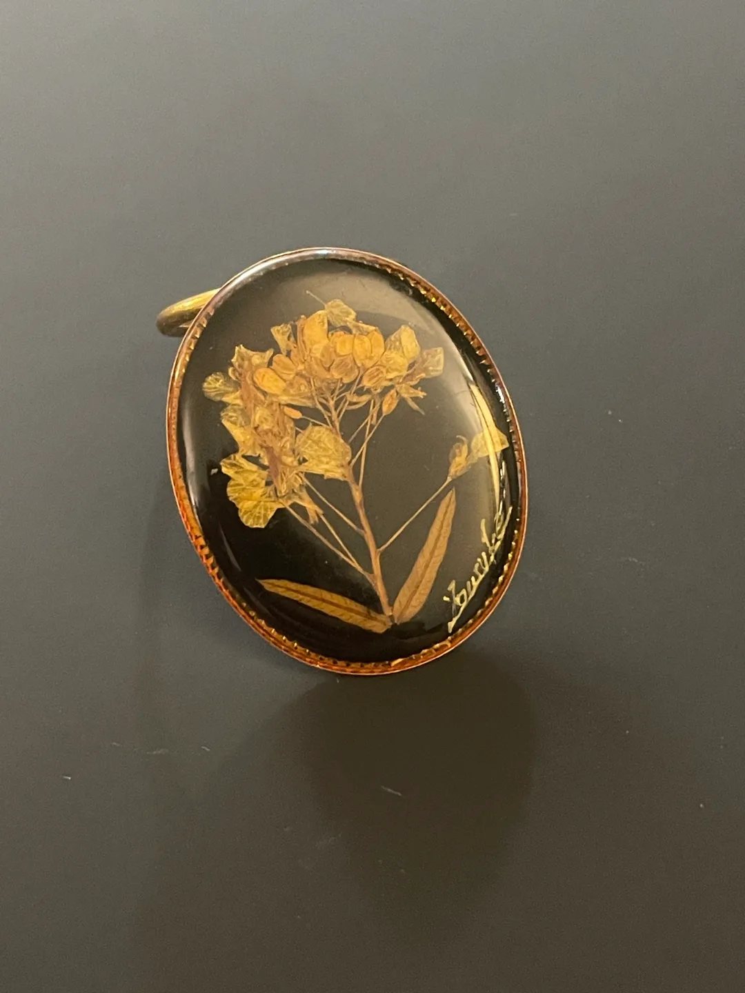Vintage Gold Tone Scarf Clip thumbnail