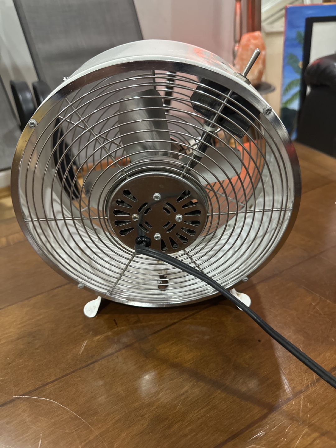Vintage Style White Desk Fan - photo 3