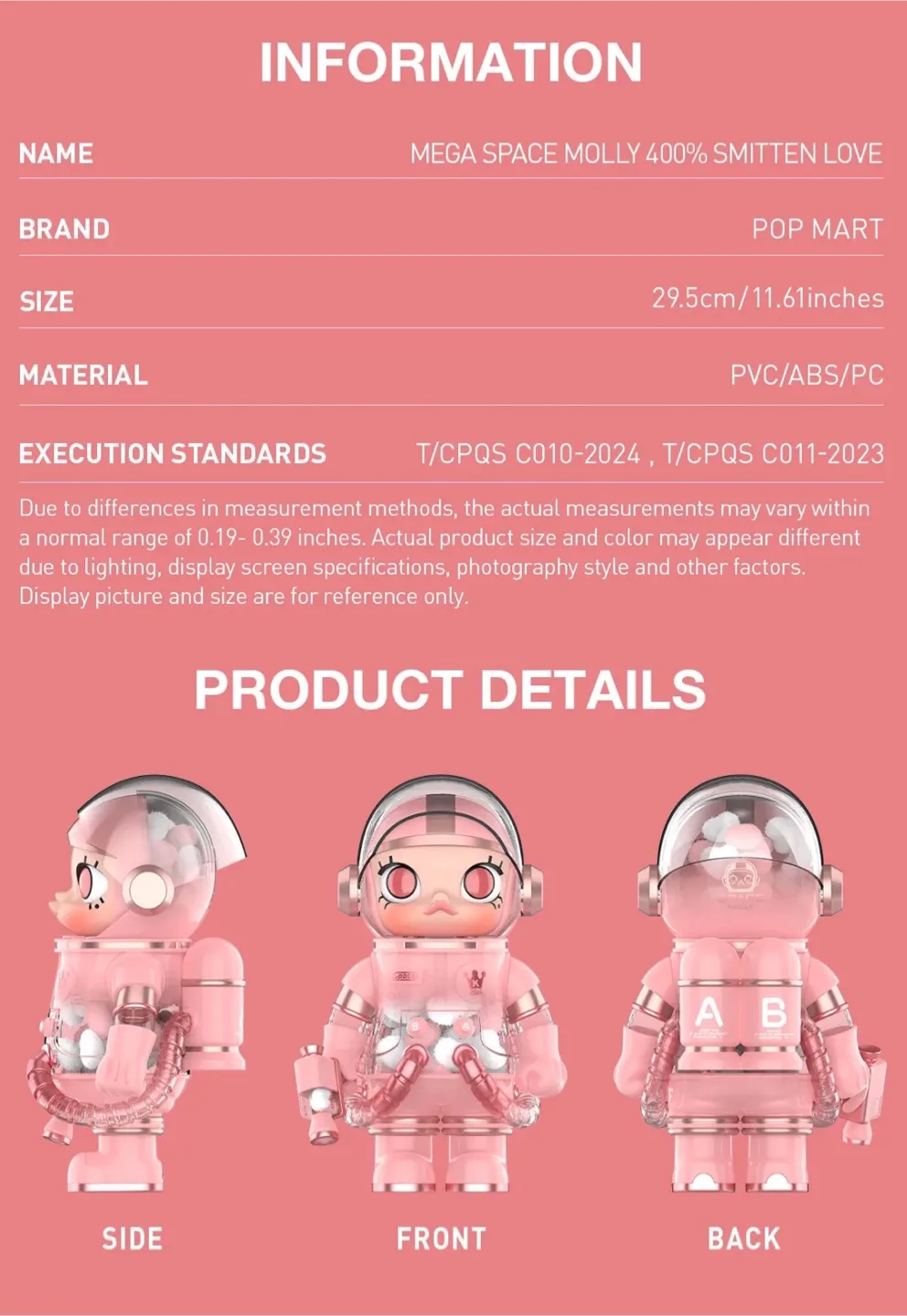 New Pop Mart Smitten Love Mega Space Molly 400% image indicator(9)