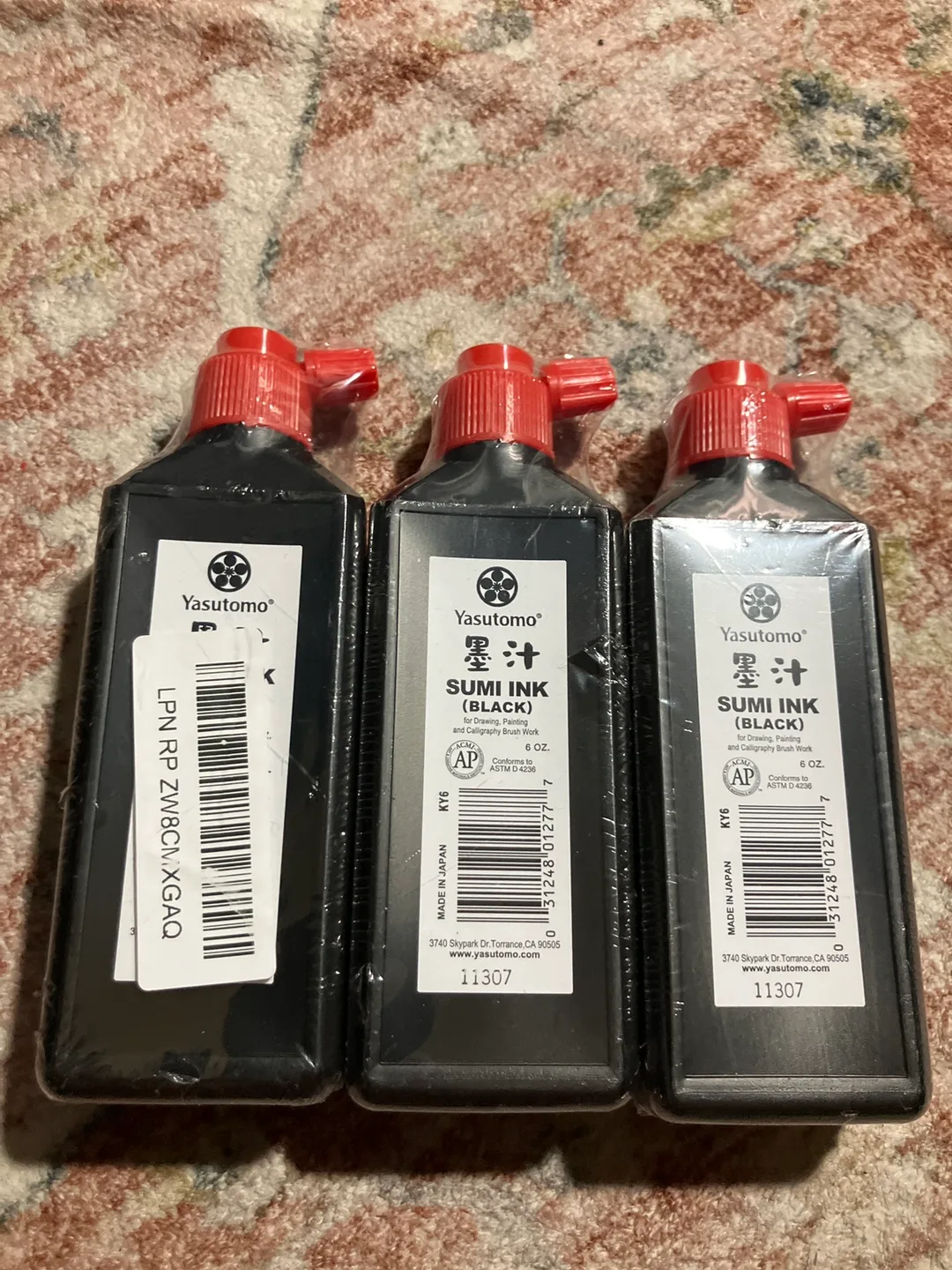 Yasutomo Sumi Ink (Black) - 3 Bottles thumbnail