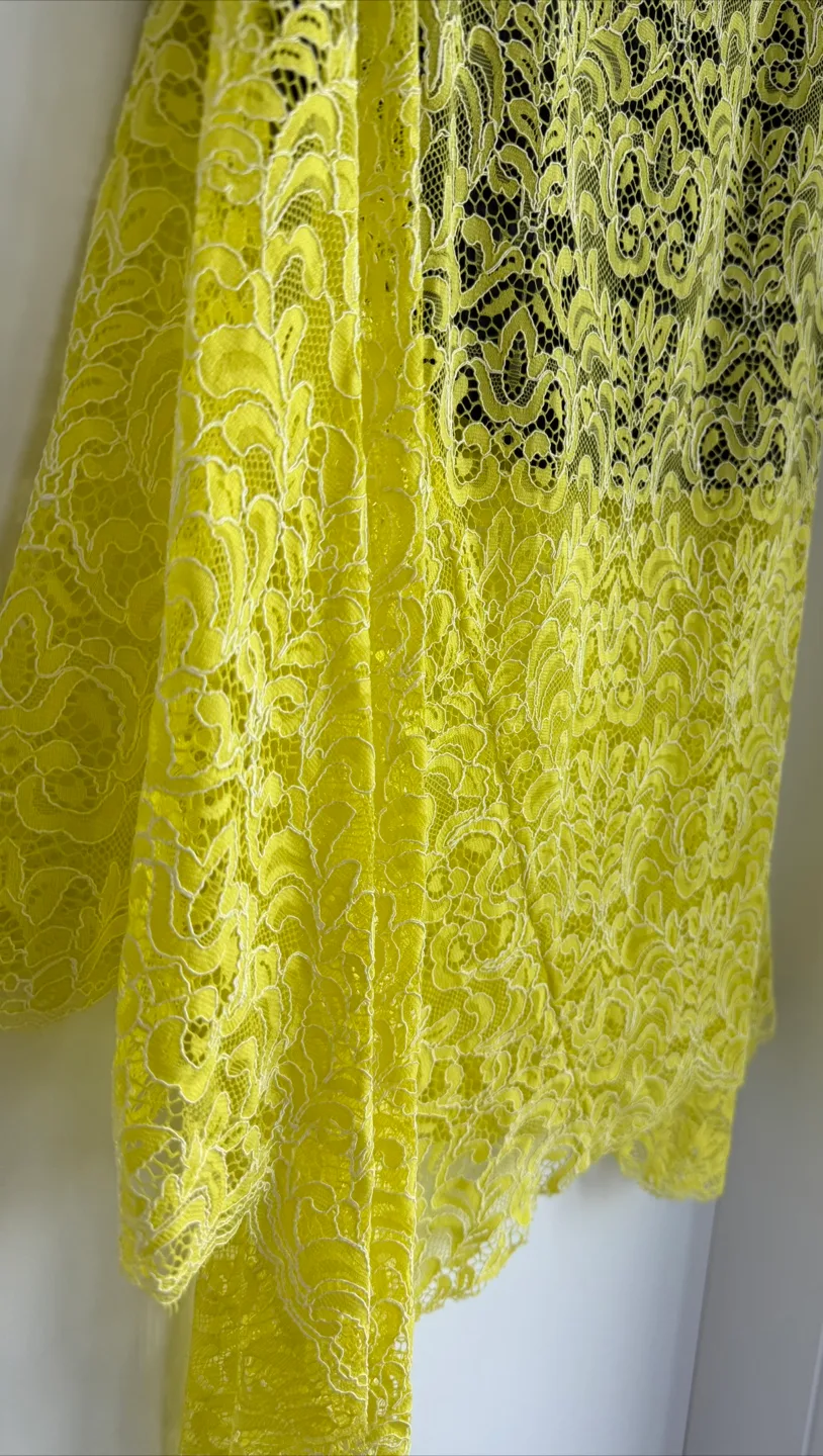 Marques'Almeida Yellow Lace Skirt - Size 6 image indicator(4)
