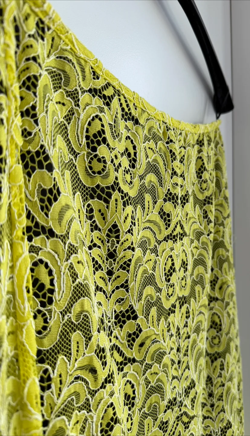 Marques'Almeida Yellow Lace Skirt - Size 6 image indicator(5)