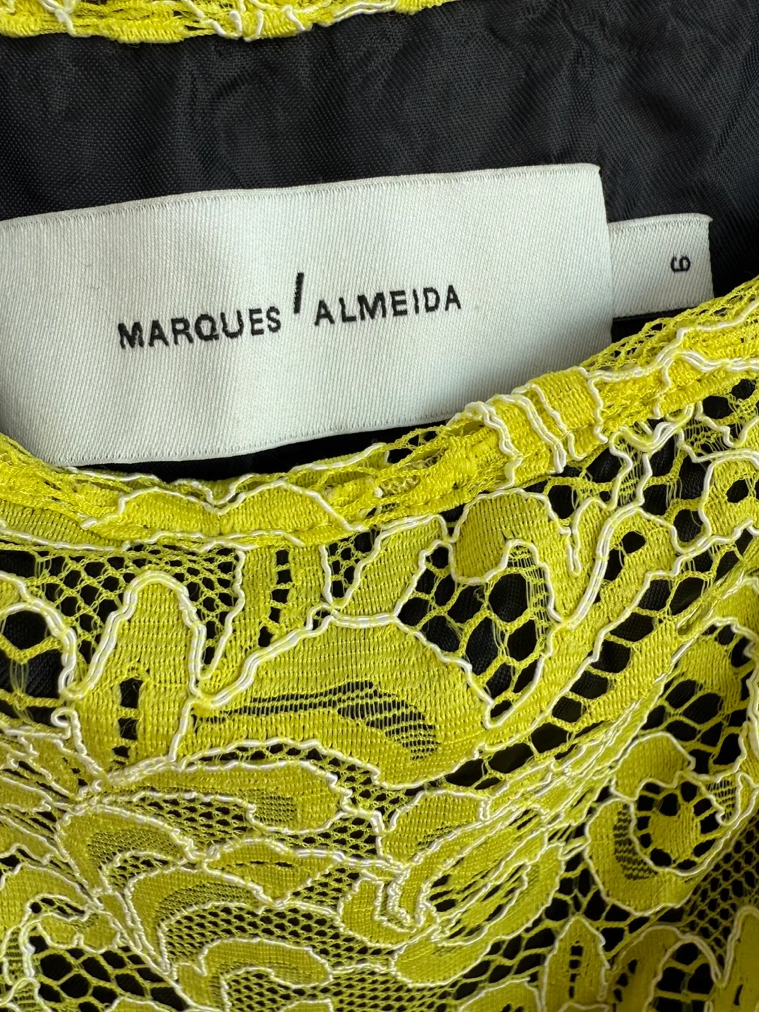 Marques'Almeida Yellow Lace Skirt - Size 6 thumbnail