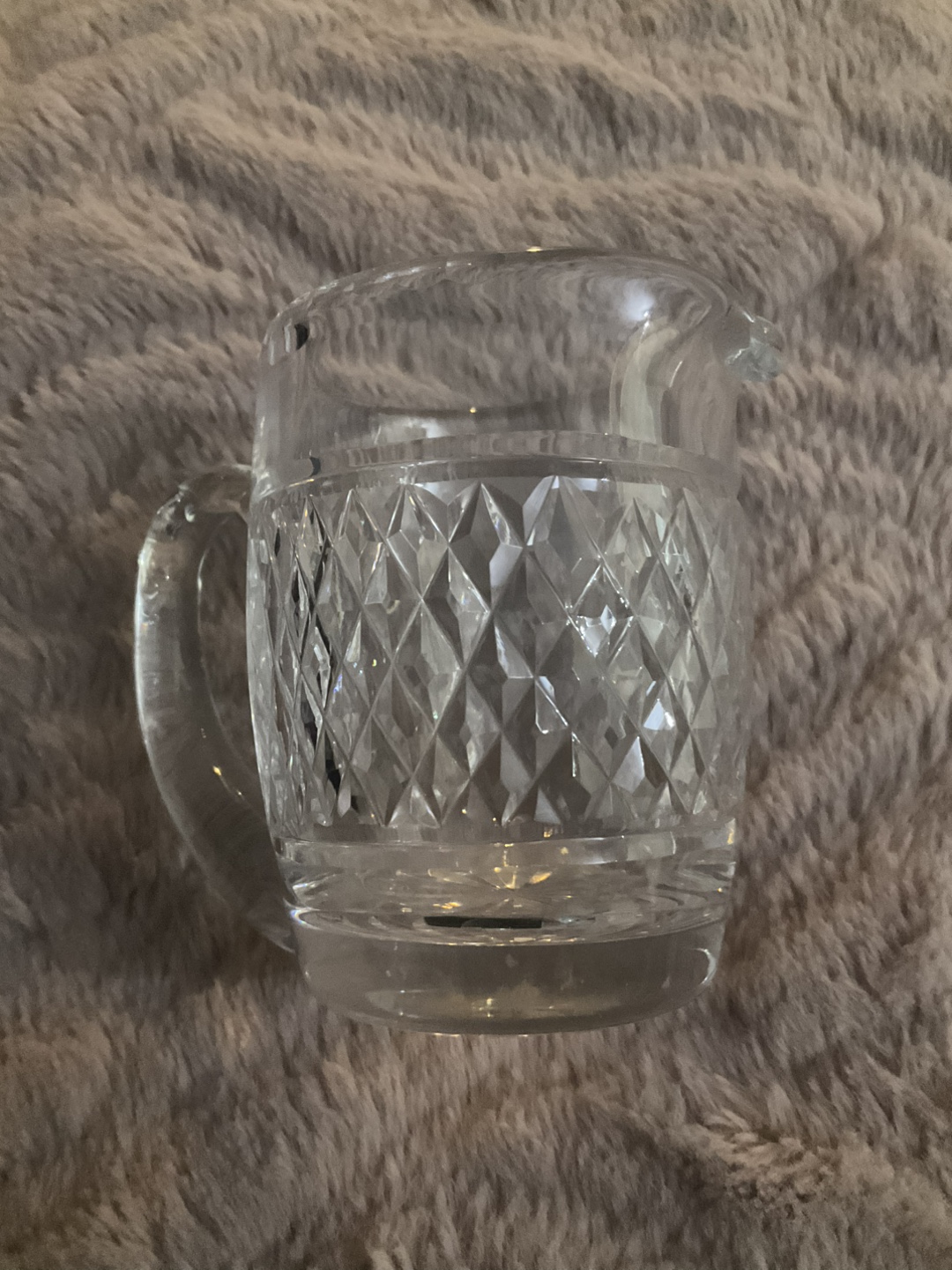 Crystal Glass creamer.