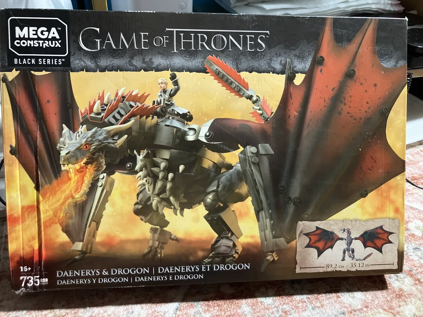 Mega Construx Game of Thrones Daenerys & Drogon Set thumbnail