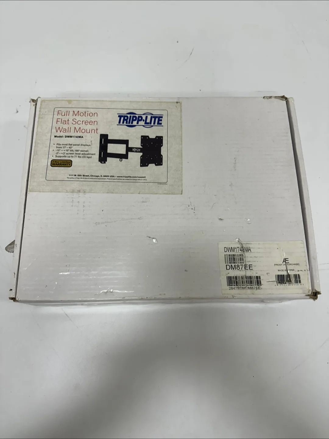 Tripp Lite Full Motion Flat Screen Wall Mount - NEW thumbnail