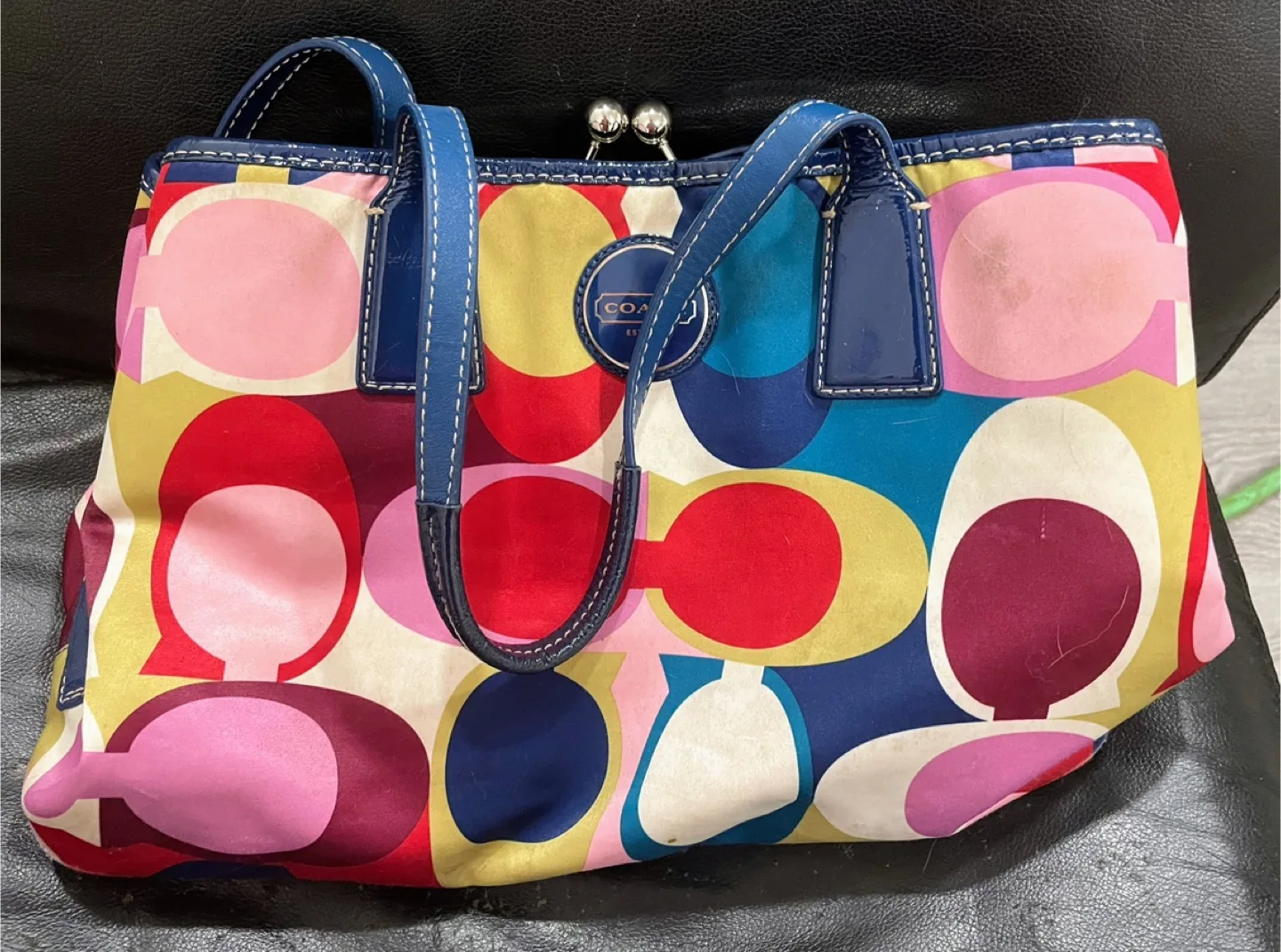 Coach Colorful Print Handbag! Need gone asap!