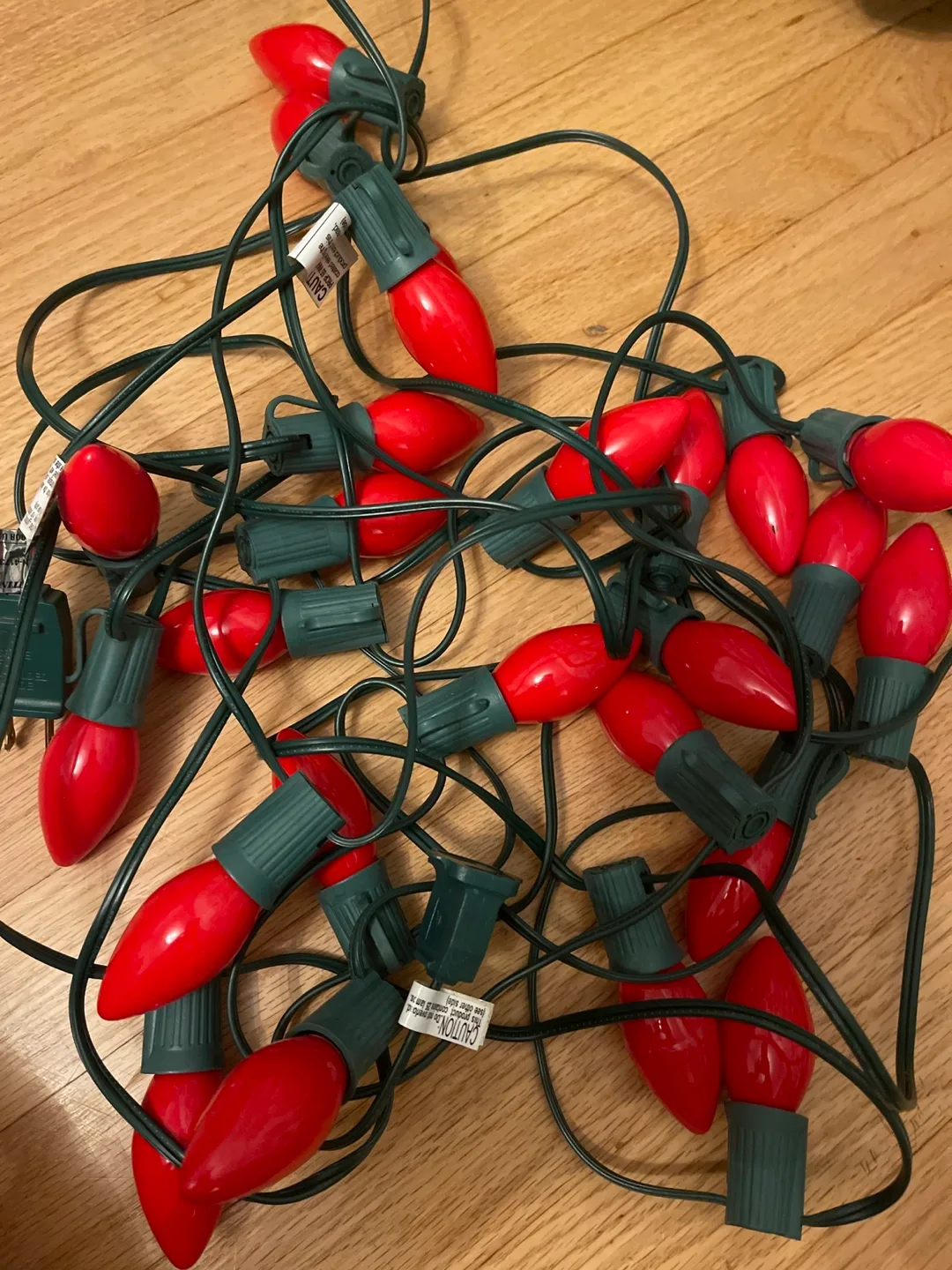 Red Christmas String Lights one  bulb not work check pictures thumbnail