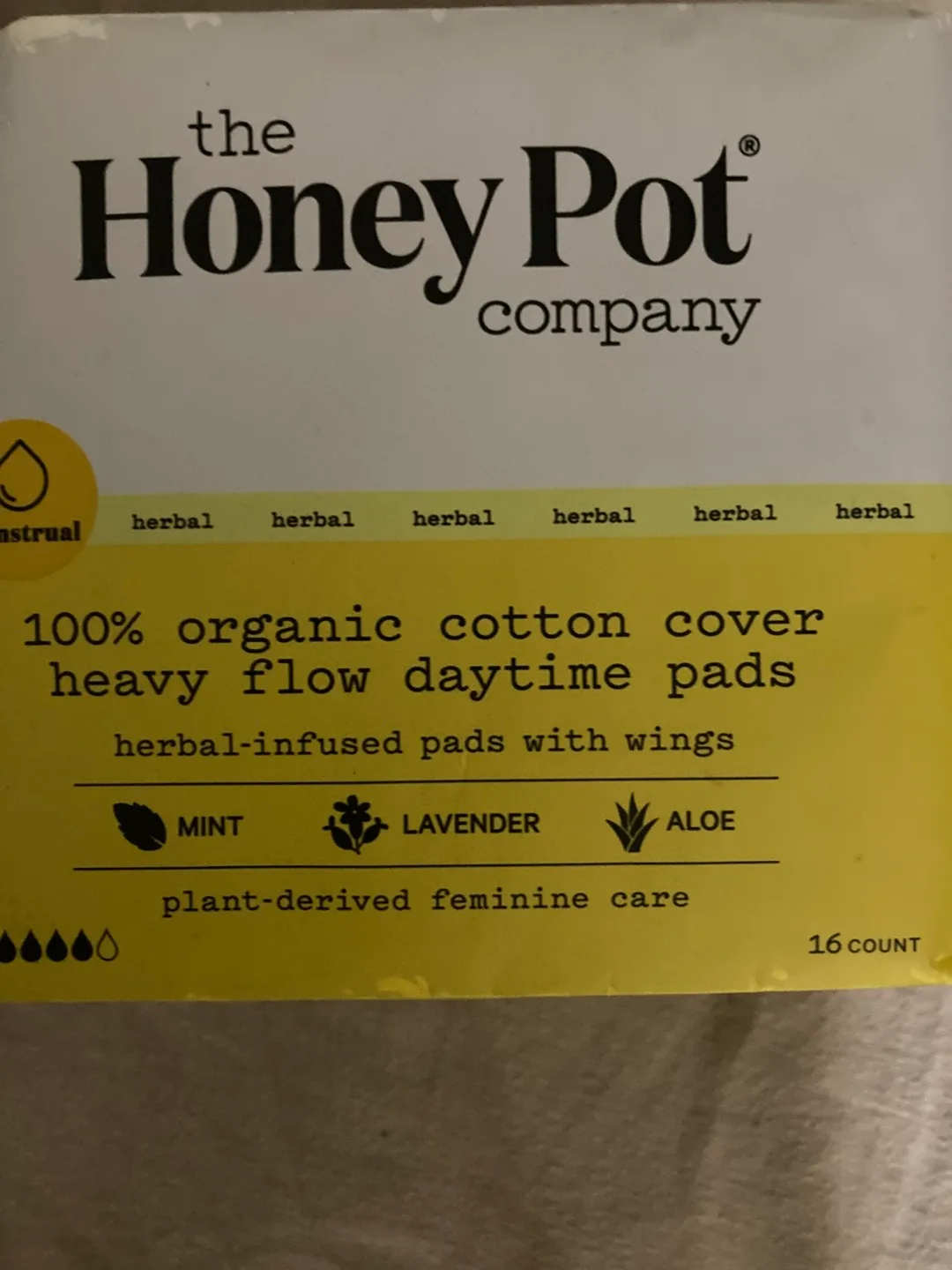 The Honey Pot Company Heavy Flow Pads - 16 Count thumbnail