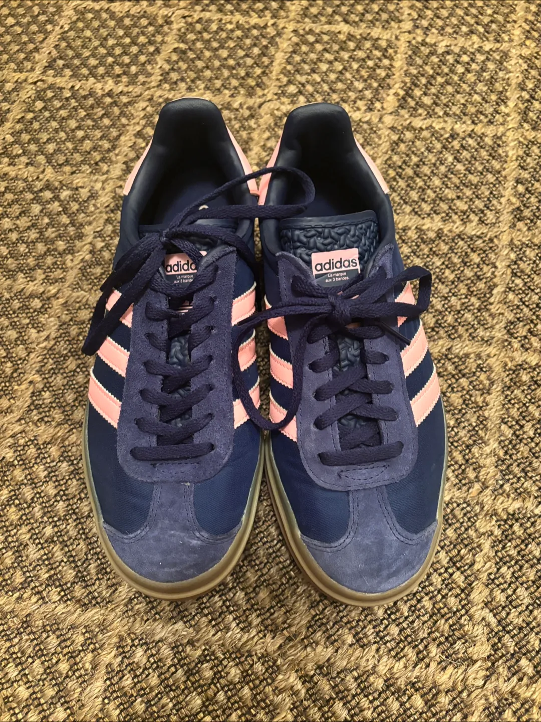 Adidas Bold Gazelle Shoes - Navy & Pink Size 7.5 thumbnail