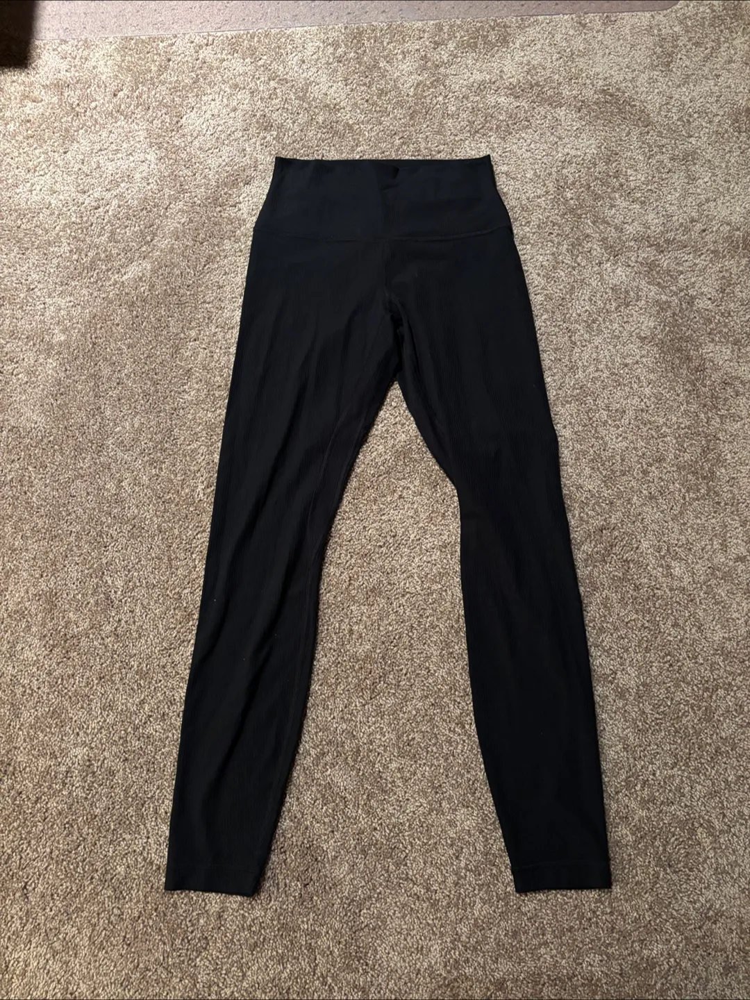 Lululemon Align High-Rise Ribbed Leggings, Black   Unused thumbnail