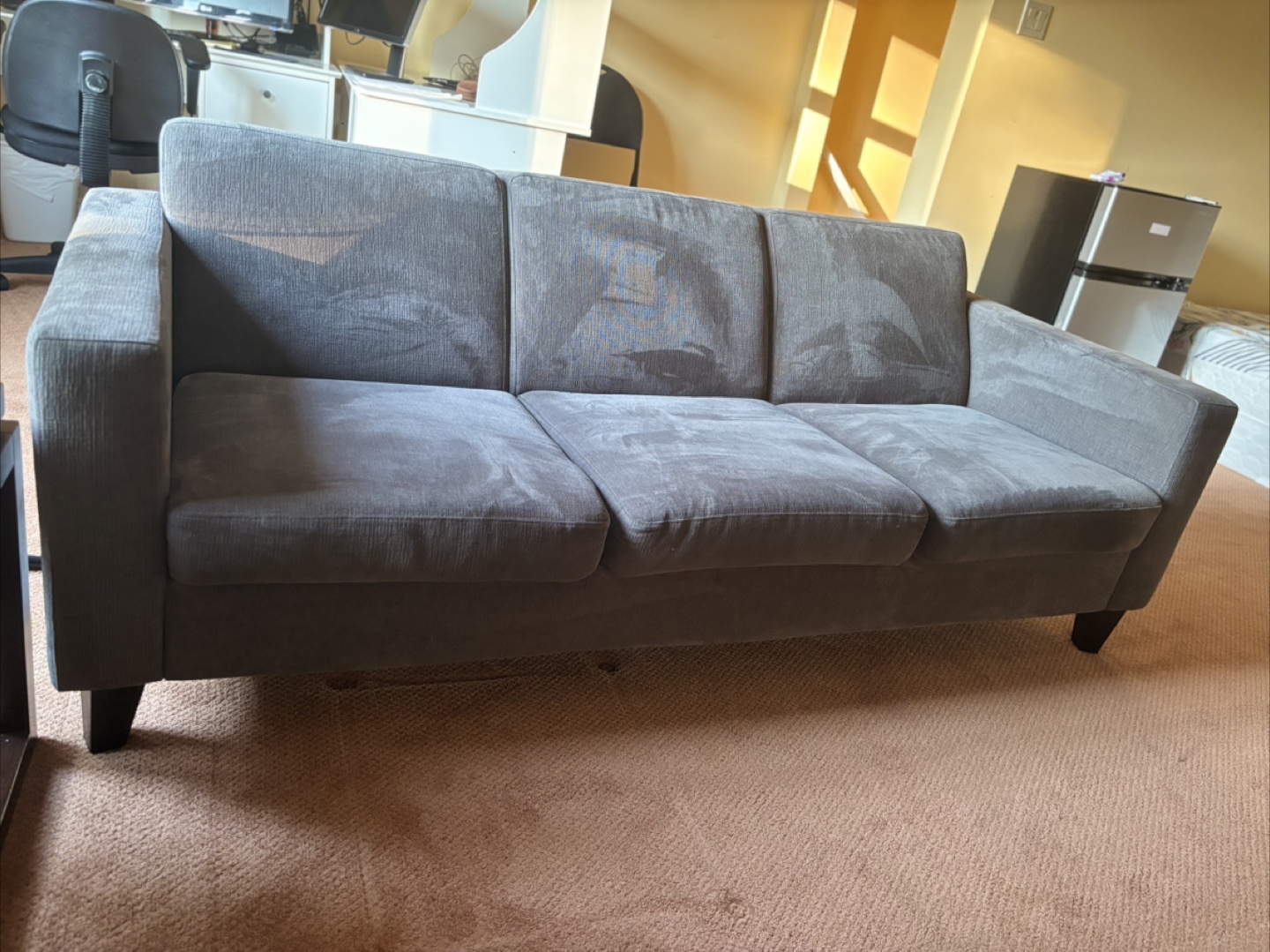 Grey Three-Seat Sofa - photo 2