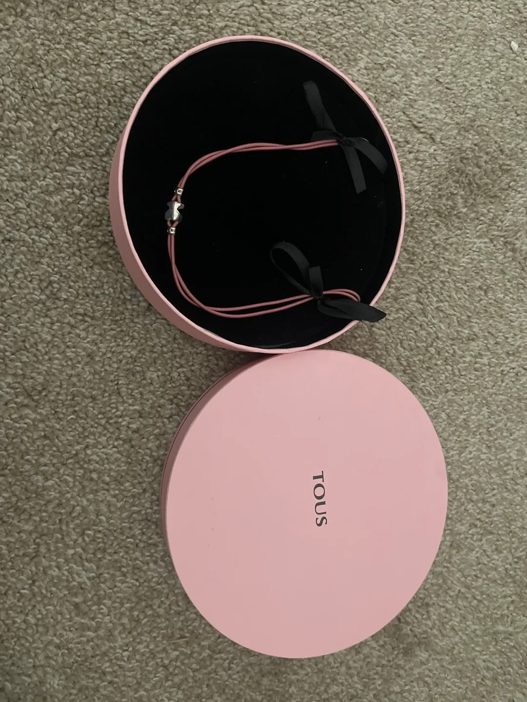 TOUS Pink Cord necklace or bracelet with Bear Charm thumbnail