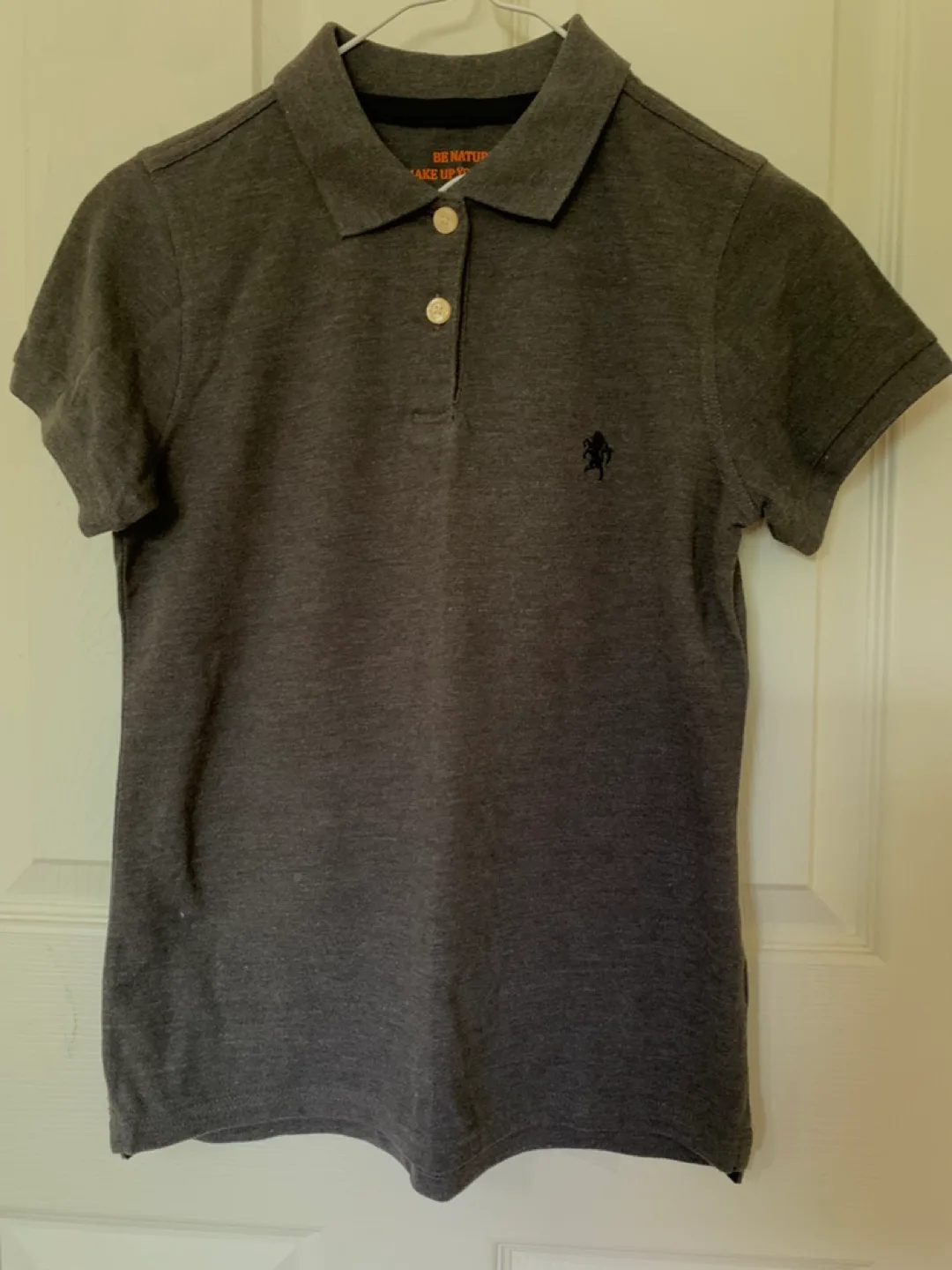 Women's red collar short sleeve t-shirt. New clothes   S.size thumbnail