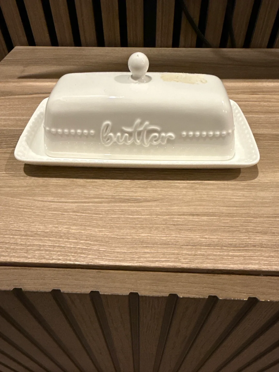 White Ceramic Butter Dish thumbnail