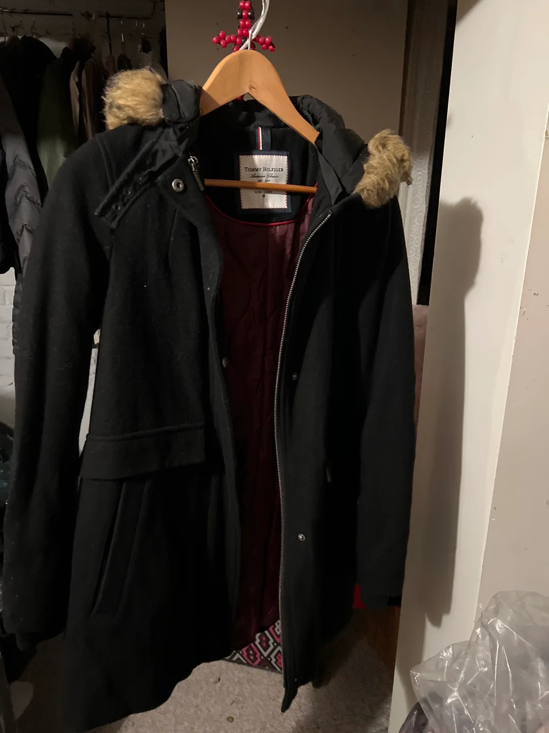 Tommy Hilfiger Wool Blend Coat - Size M image indicator(2)