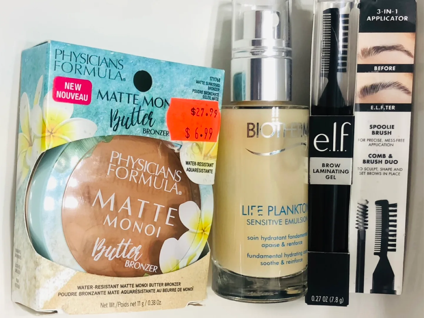 🇨🇦e.l.f. Brow Gel, Physicians Formula Bronzer, Biotherm Emulsion thumbnail