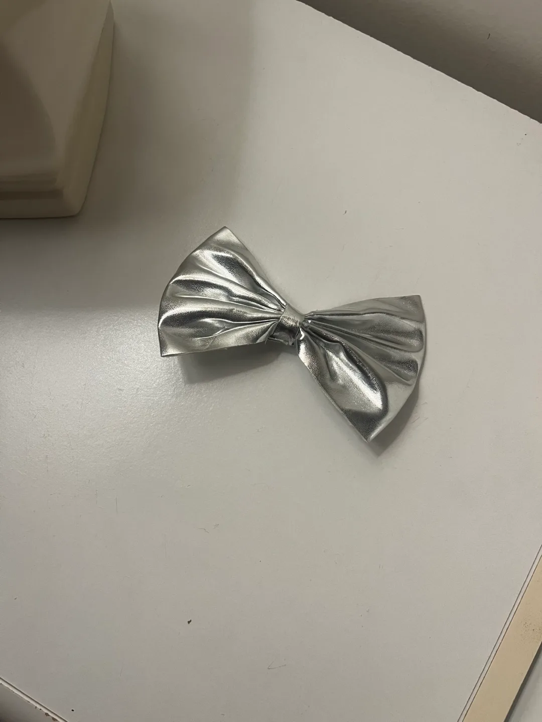 Silver Bow Hair Clip thumbnail