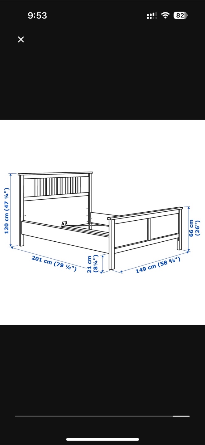 Ikea Hemnes Bed Frame and mattress- Full Size - photo 3