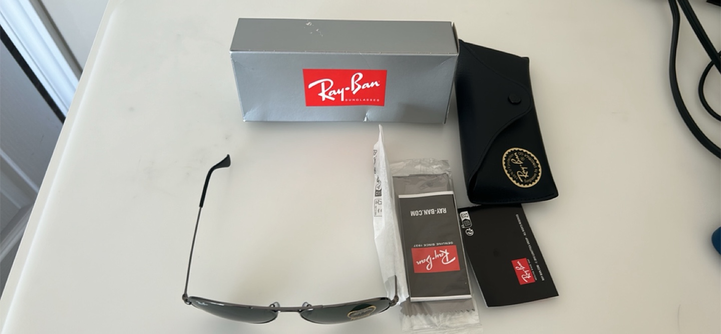 Ray-Ban RB3025 Aviator Sunglasses - Gunmetal/Green - photo 4