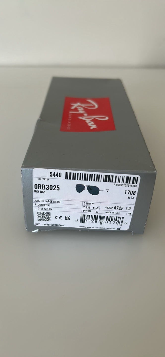 Ray-Ban RB3025 Aviator Sunglasses - Gunmetal/Green - photo 2