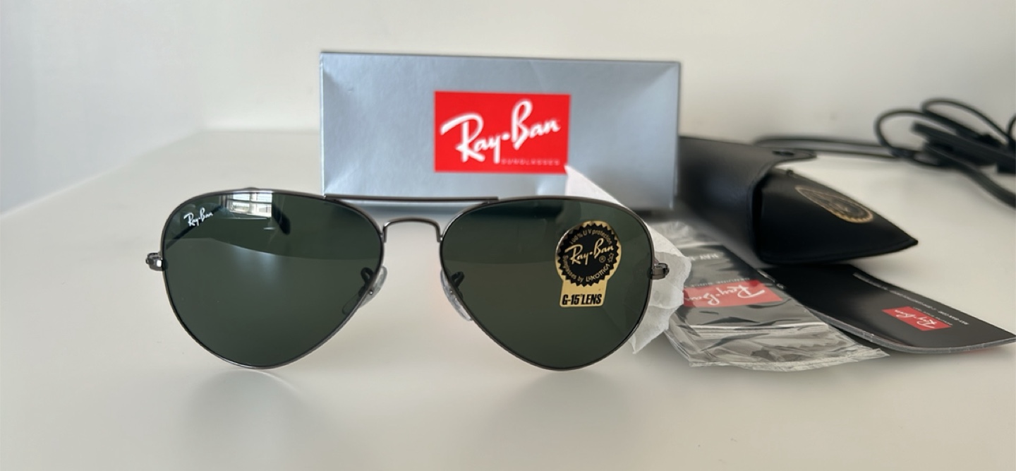 Ray-Ban RB3025 Aviator Sunglasses - Gunmetal/Green - photo 5