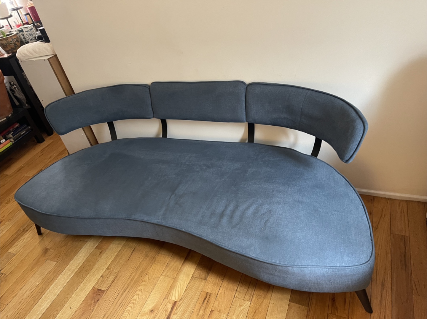 Blue Curved Sofa