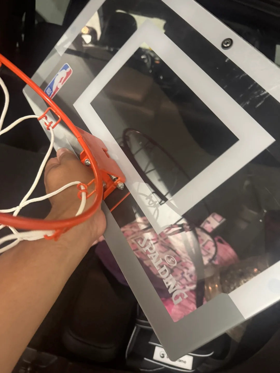 Spalding NBA Over-The-Door Mini Basketball Hoop thumbnail