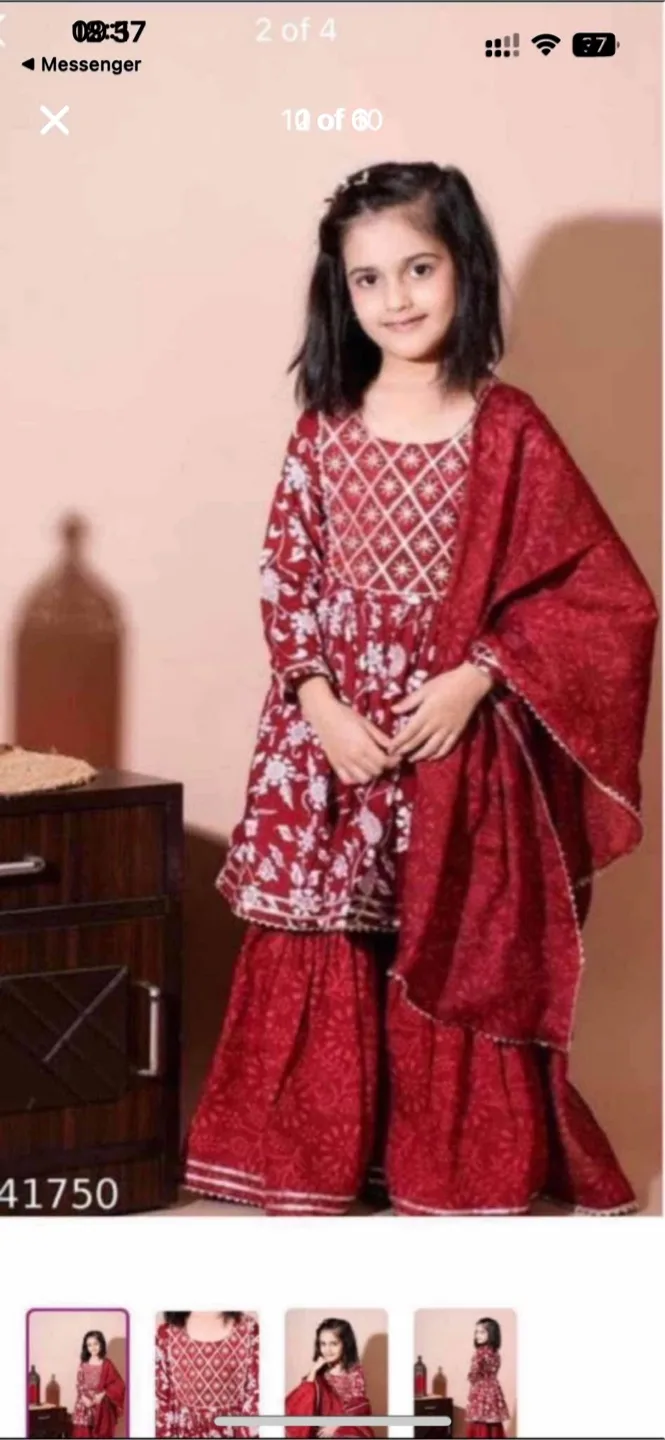 Girls lehenga and sharara set thumbnail